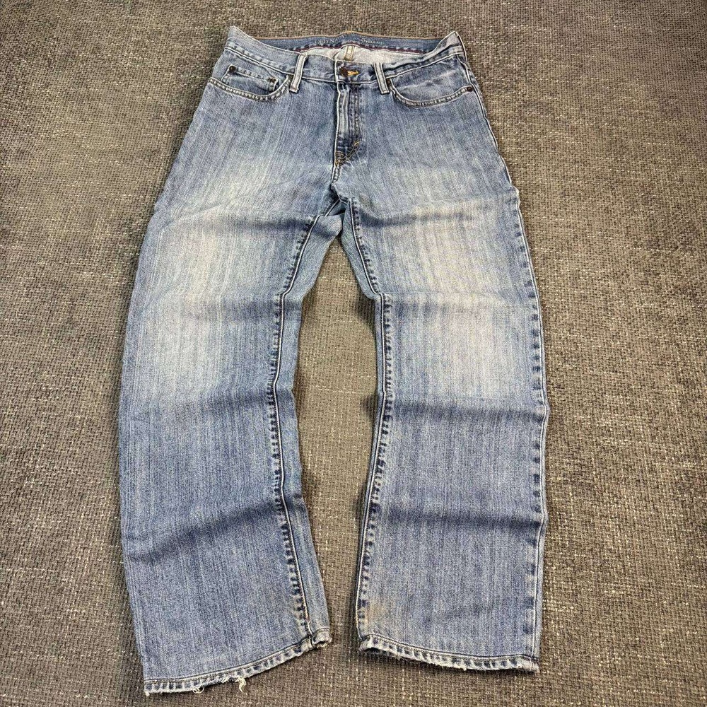 Old Navy Standard Straight Jeans Mens 31x30 Blue Distressed Y2K Streetwear
